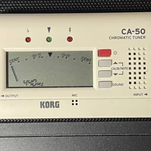 Closeup picture of Korg CA-50 Chromatic Tuner
